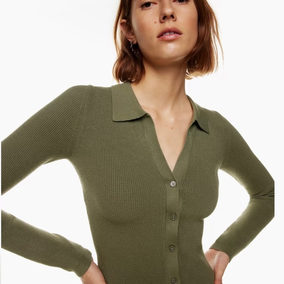 Aritzia Cove dress XS bitter sage - Picture 3 of 3